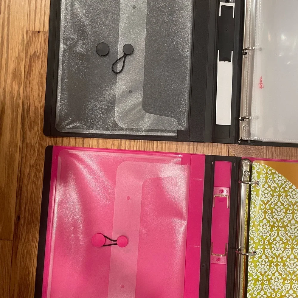 Set of 2 1Inch Bunders with assorted file folders